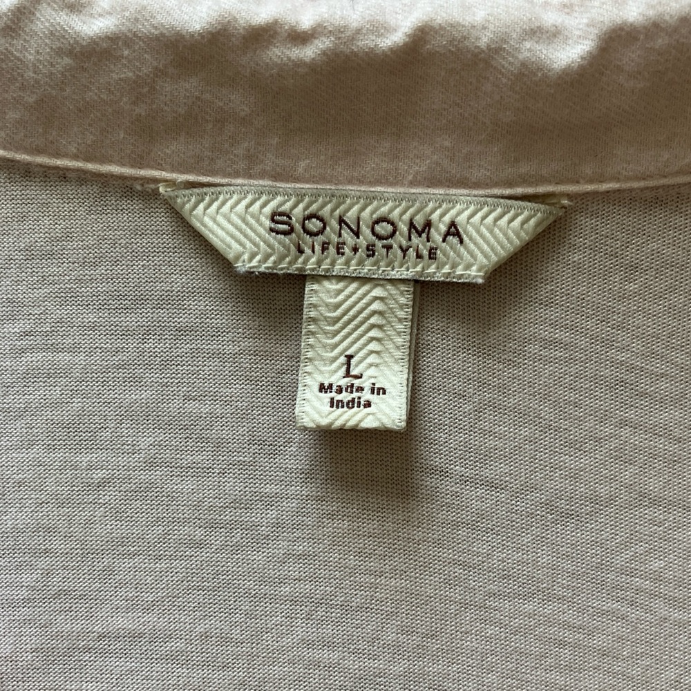 Women’s Sonoma Soft Pink Long Sleeve Shirt Size L - Picture 4 of 6